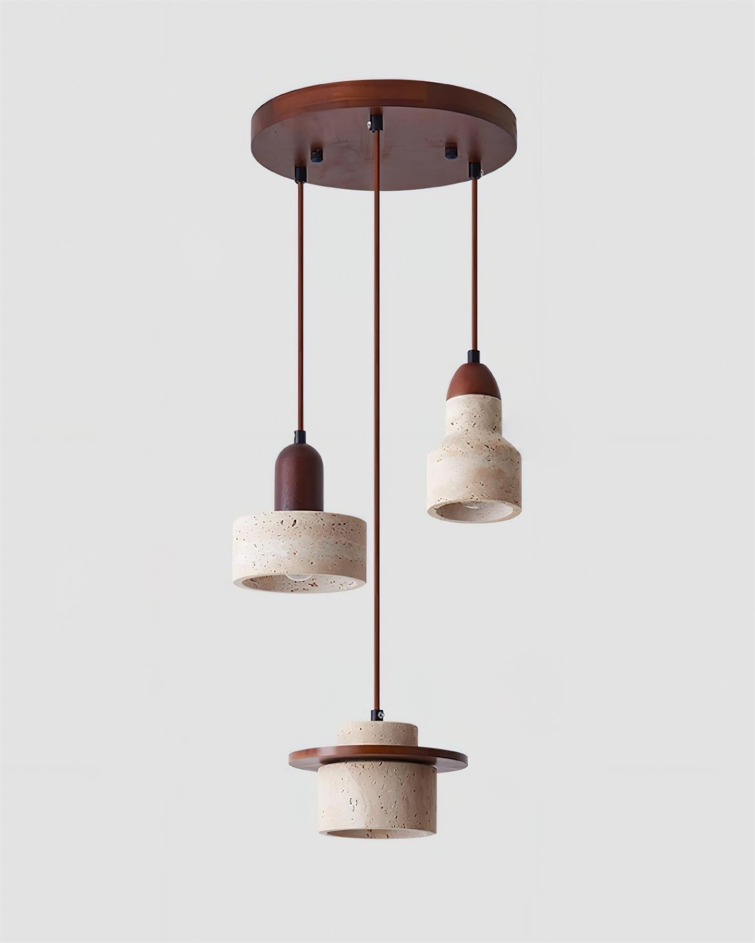 Lunara Multi-Licht Hanglamp Set Travertijn | Fioriscas