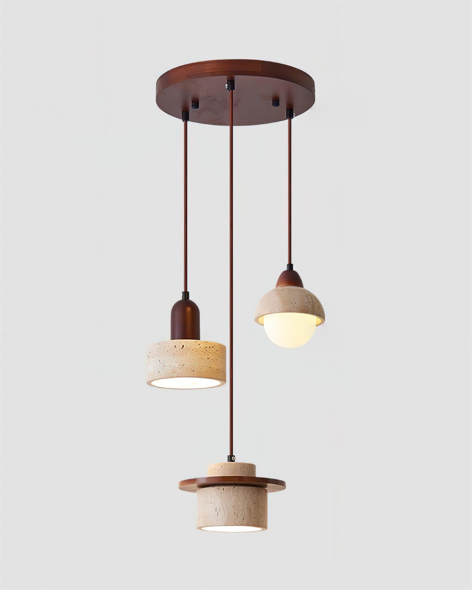 Lunara Multi-Licht Hanglamp Set Travertijn | Fioriscas