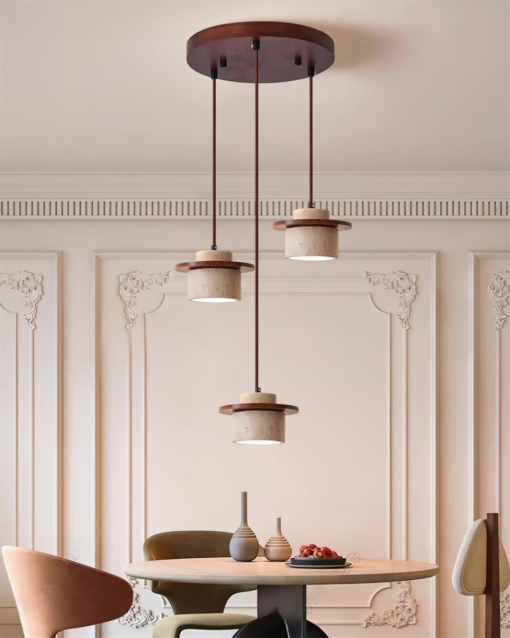 Lunara Multi-Licht Hanglamp Set Travertijn | Fioriscas