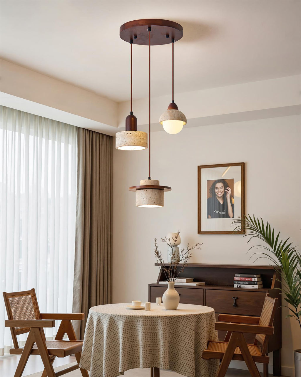 Lunara Multi-Licht Hanglamp Set Travertijn | Fioriscas