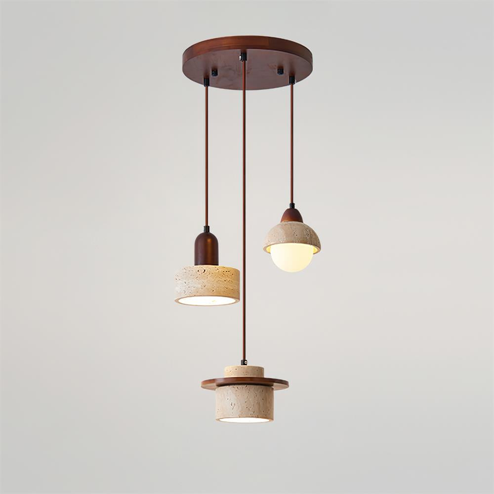 Lunara Multi-Licht Hanglamp Set Travertijn | Fioriscas