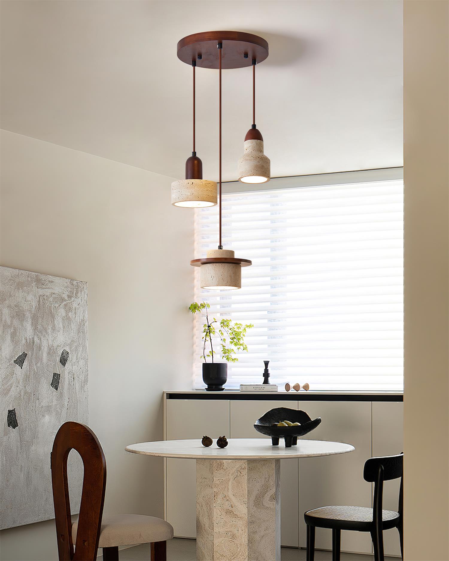 Lunara Multi-Licht Hanglamp Set Travertijn | Fioriscas