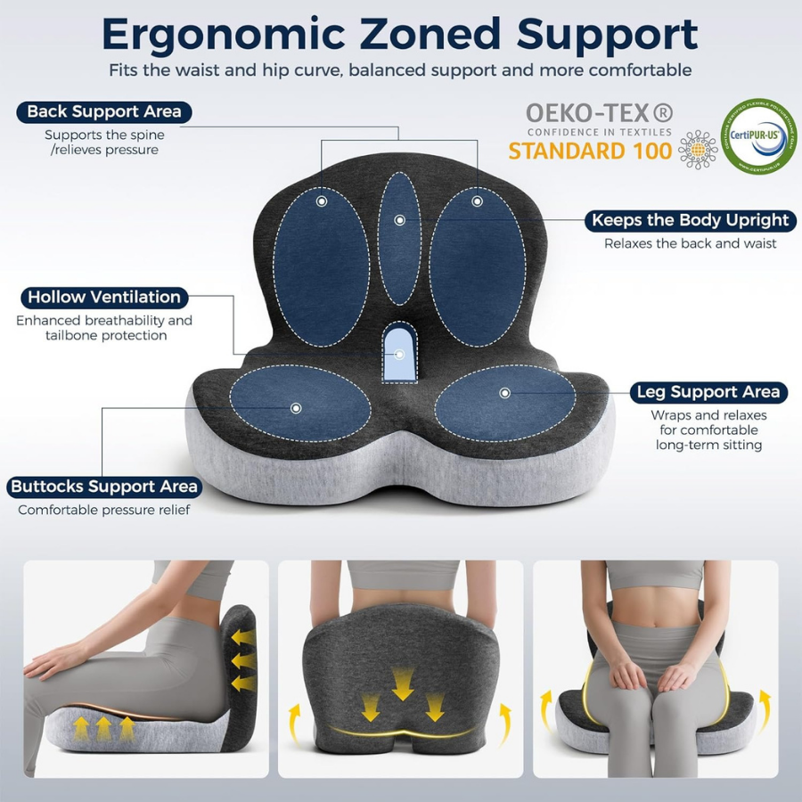 Perna ergonomică Cocoon pentru postură și confort zilnic | Fioriscas