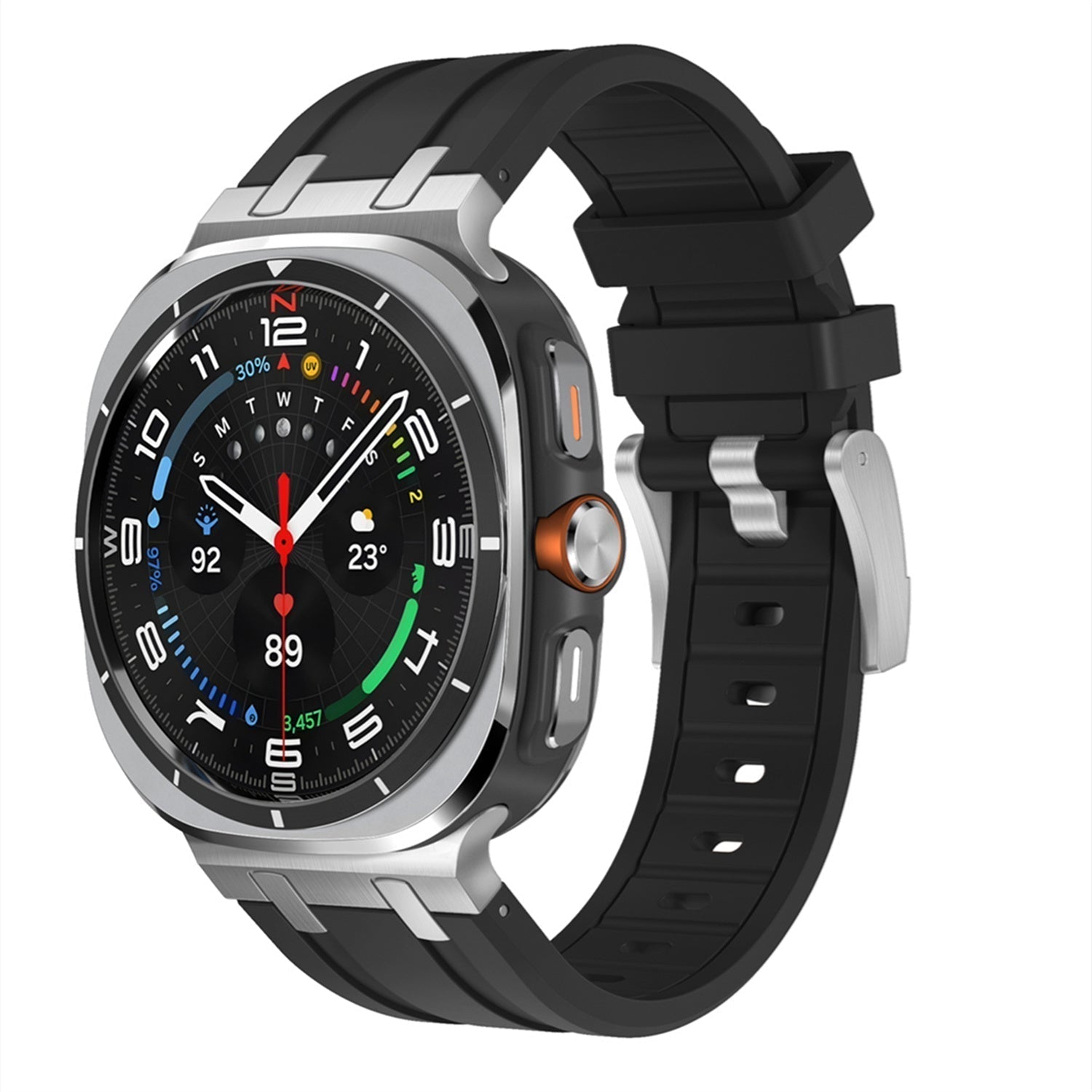 Samsung Watch Ultra szíj, Vellaro szilikon szíj titán adapterrel