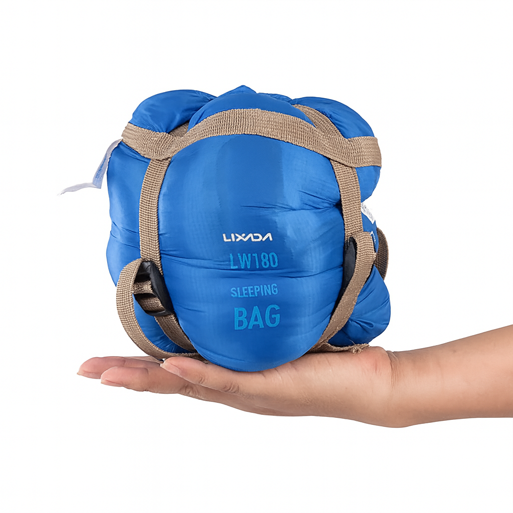 Ultralight Camping Sleeping Bag With Double-Sided Zipper, LyraLite