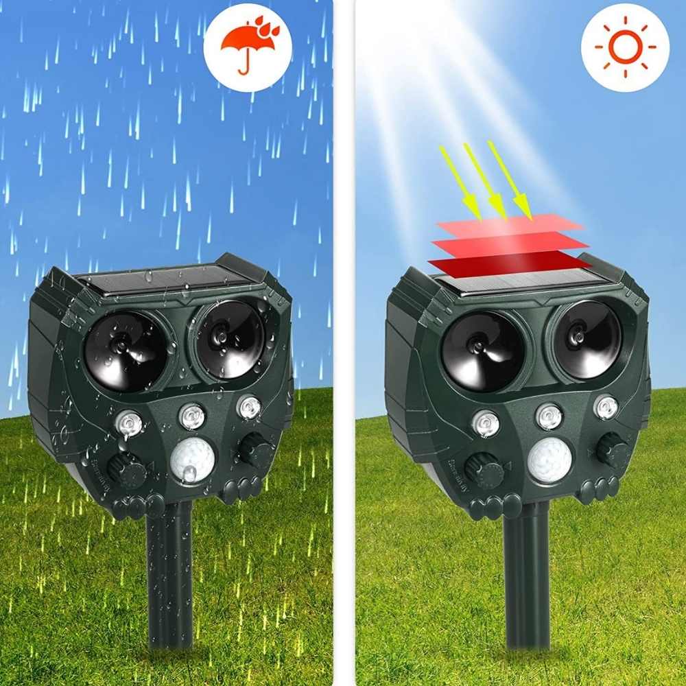 Dissuasore solare a ultrasuoni VerdantWave per gatti, volpi e piccioni