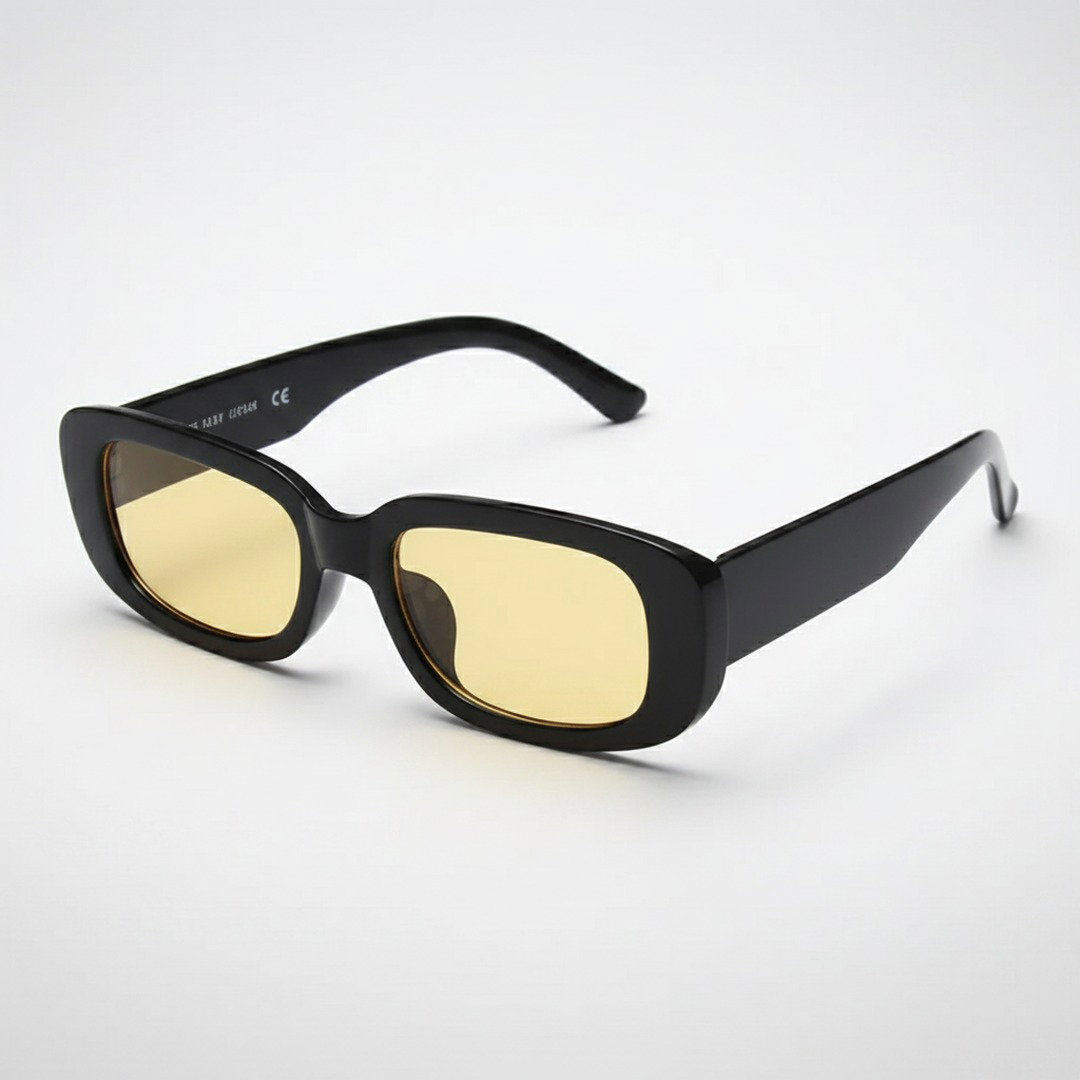 Unisex Retro Vintage Plastic Sunglasses With Rectangular Frame For Summer | Fioriscas