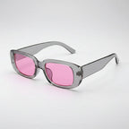 Unisex Retro Vintage Plastic Sunglasses With Rectangular Frame For Summer | Fioriscas