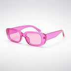 Unisex Retro Vintage Plastic Sunglasses With Rectangular Frame For Summer | Fioriscas