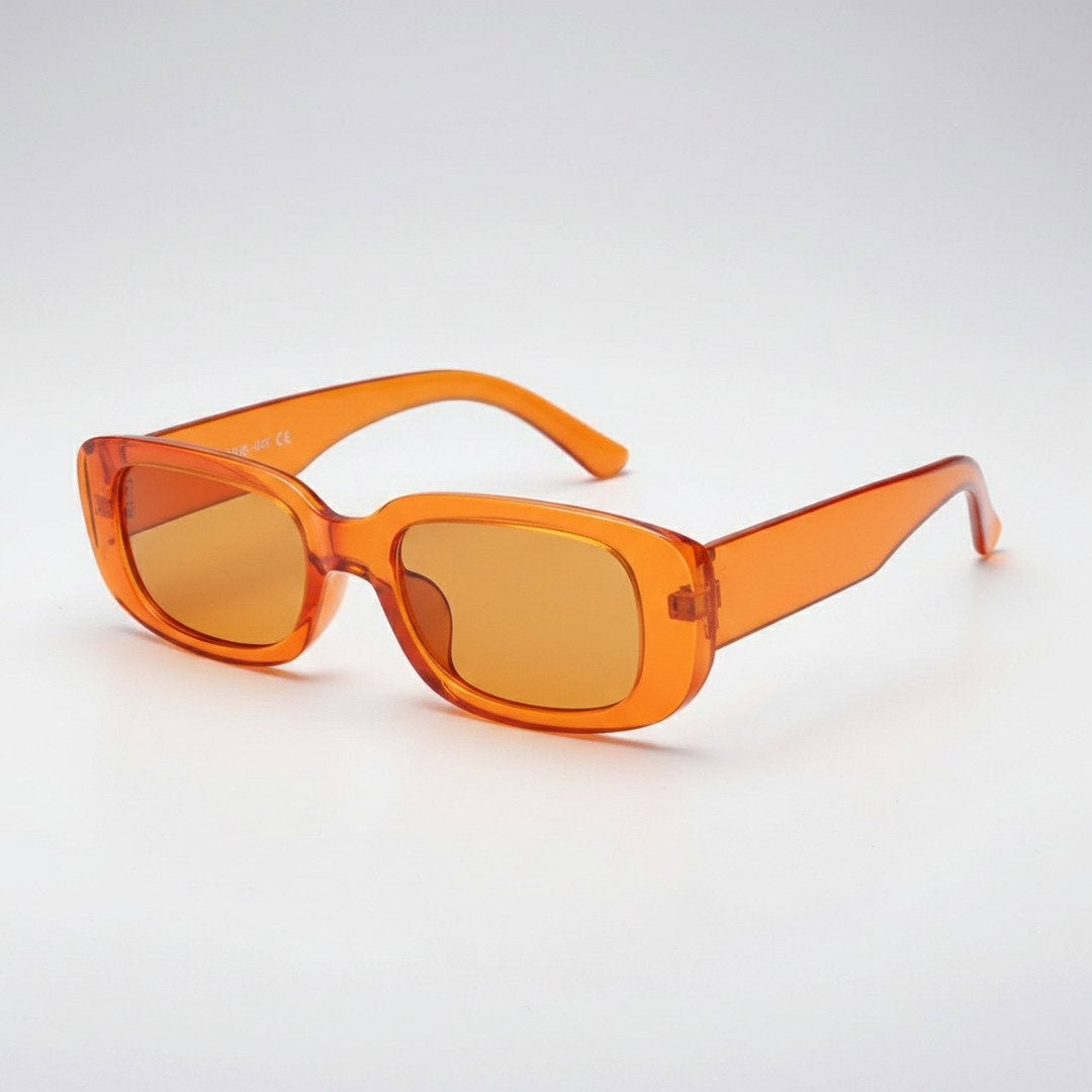 Unisex Retro Vintage Plastic Sunglasses With Rectangular Frame For Summer | Fioriscas