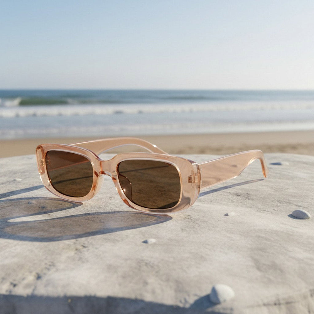 Unisex Retro Vintage Plastic Sunglasses With Rectangular Frame For Summer | Fioriscas