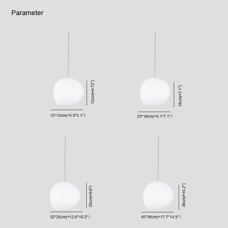 Elun schlanke minimalistische schwebende eiförmige Glas-Pendelleuchte | Fioriscas