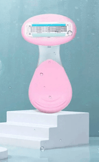 4-blade compact razor with storage box | Smooth skin on the go & at home - Fioriscas