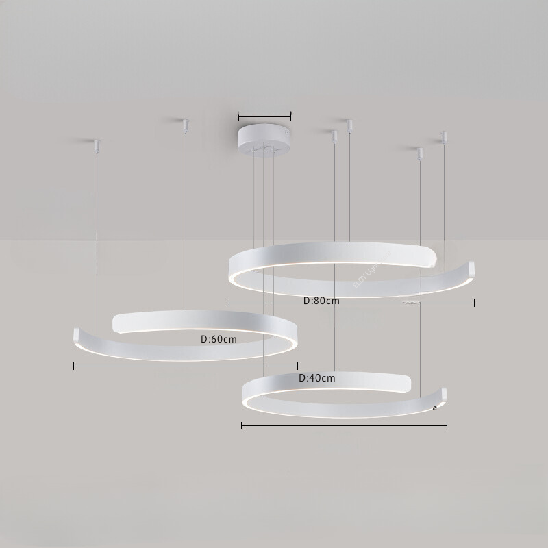 AerisGlow Rund LED Loftslampe, Dæmpbar Multi-Ring Design