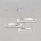 AerisGlow Rund LED Loftslampe, Dæmpbar Multi-Ring Design