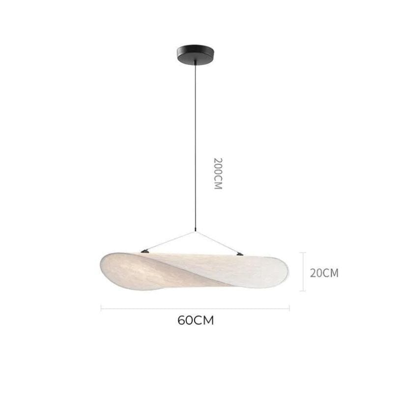 Lyra LED-lysekrone med lagdelt silke-bladskærm, nordisk design