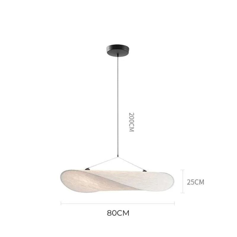 Lyra LED-lysekrone med lagdelt silke-bladskærm, nordisk design