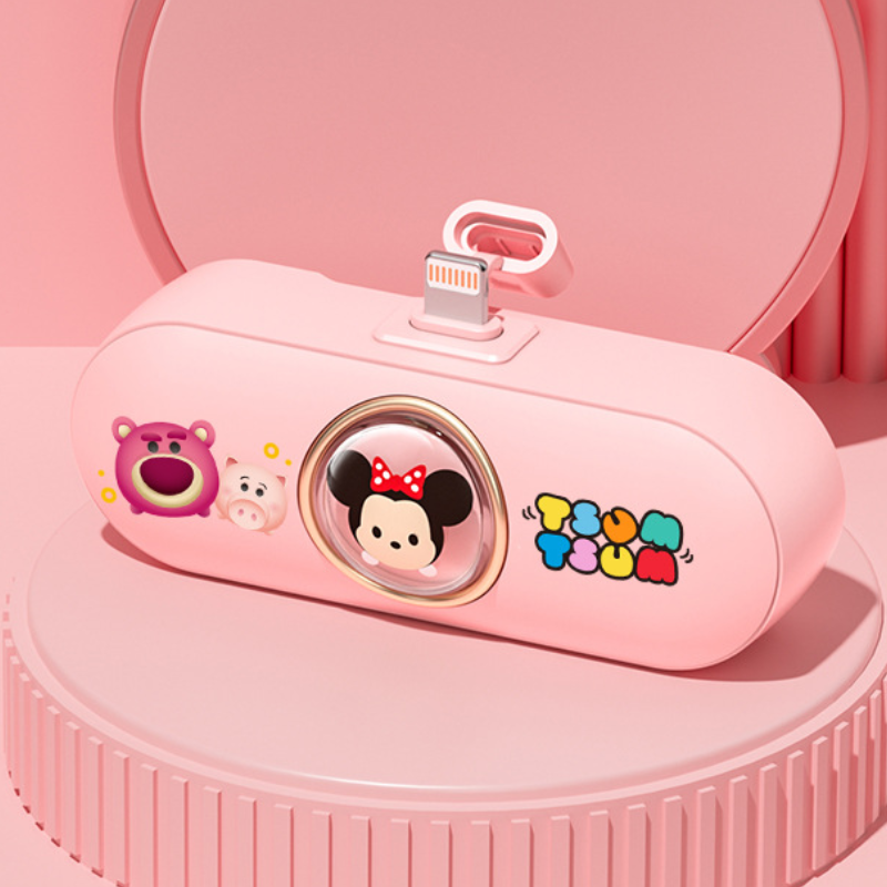 Mini Power Bank With Retractable Stand, 5000mAh Portable Charger