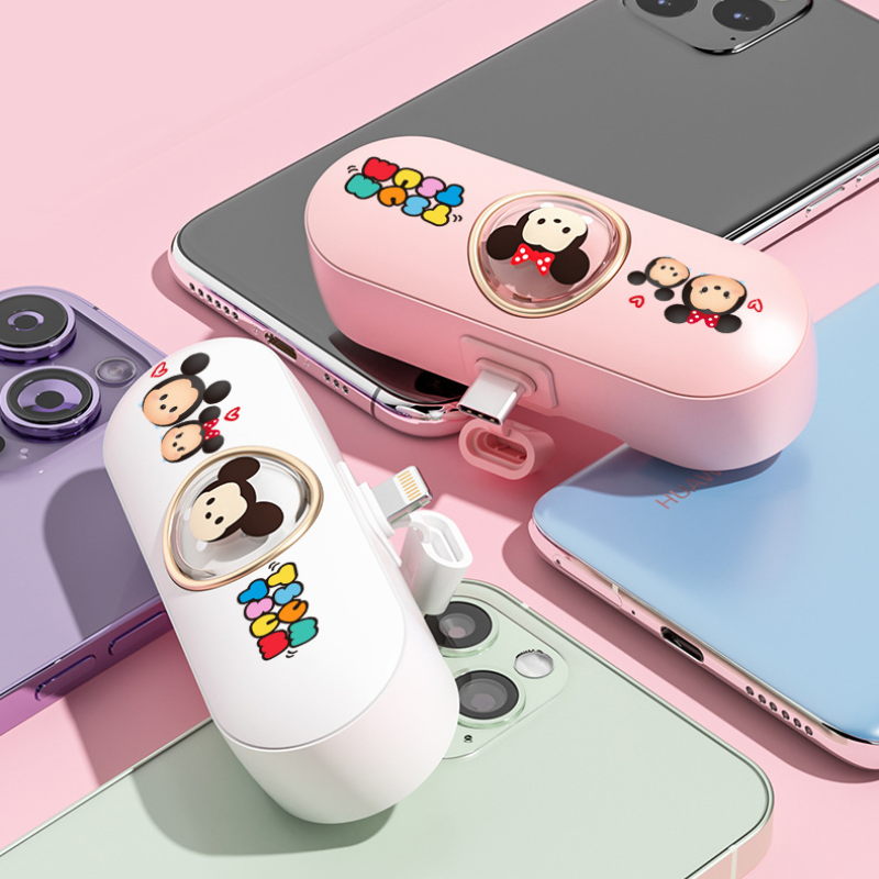 Mini Power Bank With Retractable Stand, 5000mAh Portable Charger