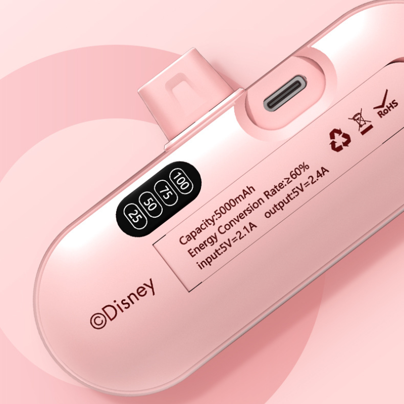 Mini Power Bank With Retractable Stand, 5000mAh Portable Charger