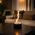 Klassisk glasolie lampe med åben flammedesign, Lumora