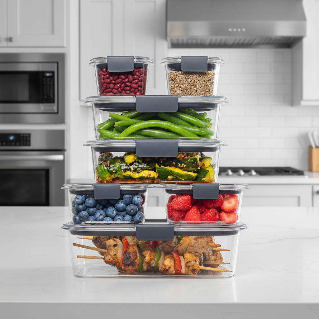 Free Meal Containers - 7-piece set for fresh and convenient storage - Fioriscas