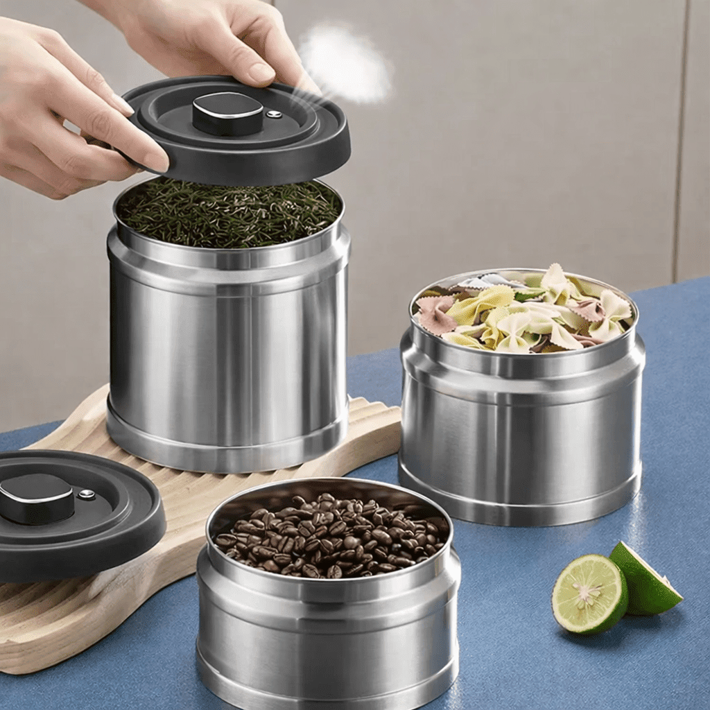 Vakuumförvaring för färskt kaffe och torrvaror - Fioriscas