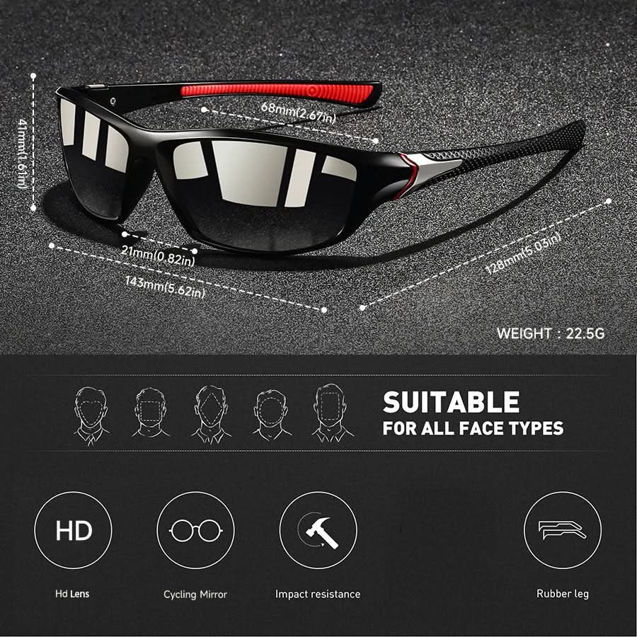 Sport sunglasses with polarized lenses & UV400 protection - Fioriscas