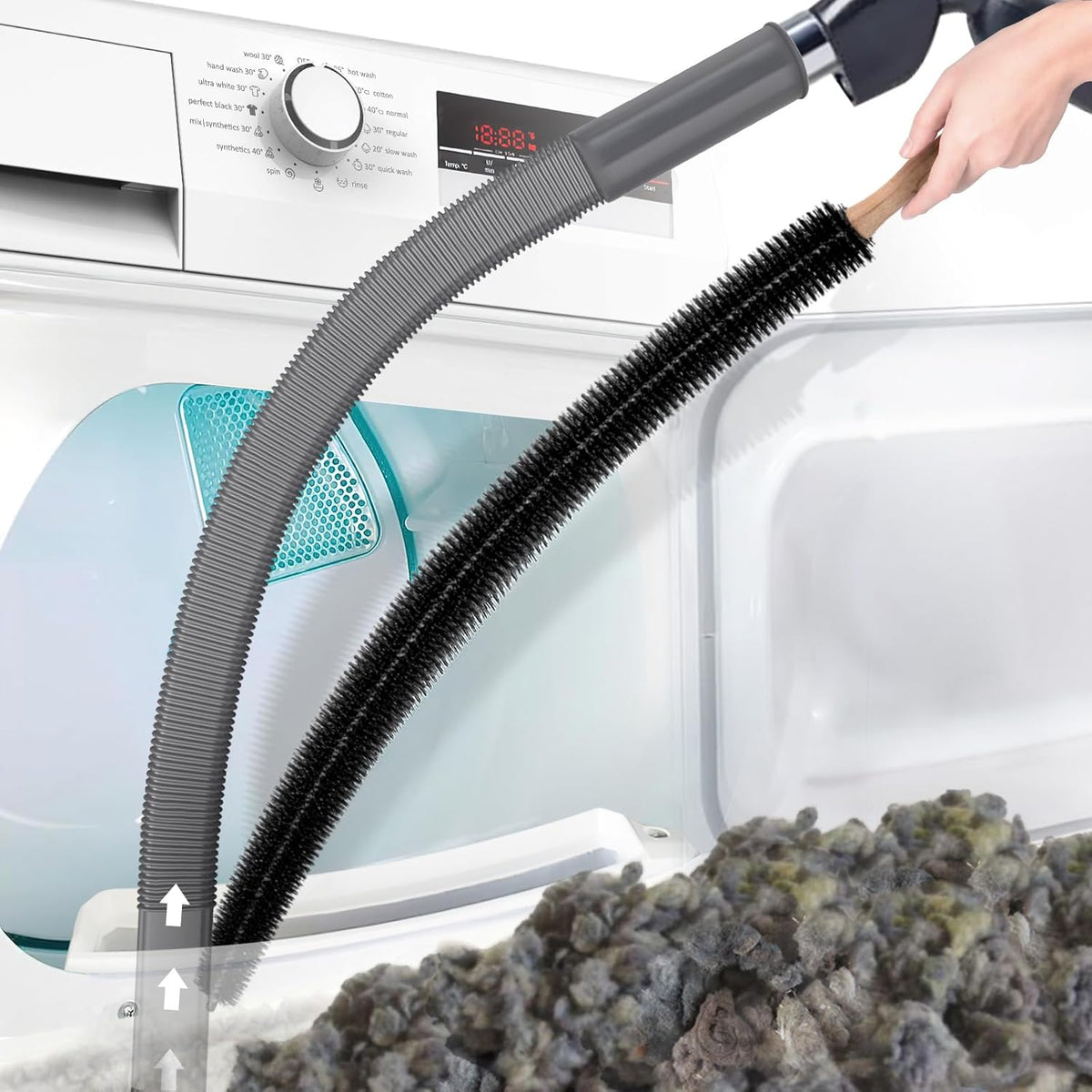 Flexible Dryer Vent Cleaning Vacuum Attachment For Lint | Fioriscas
