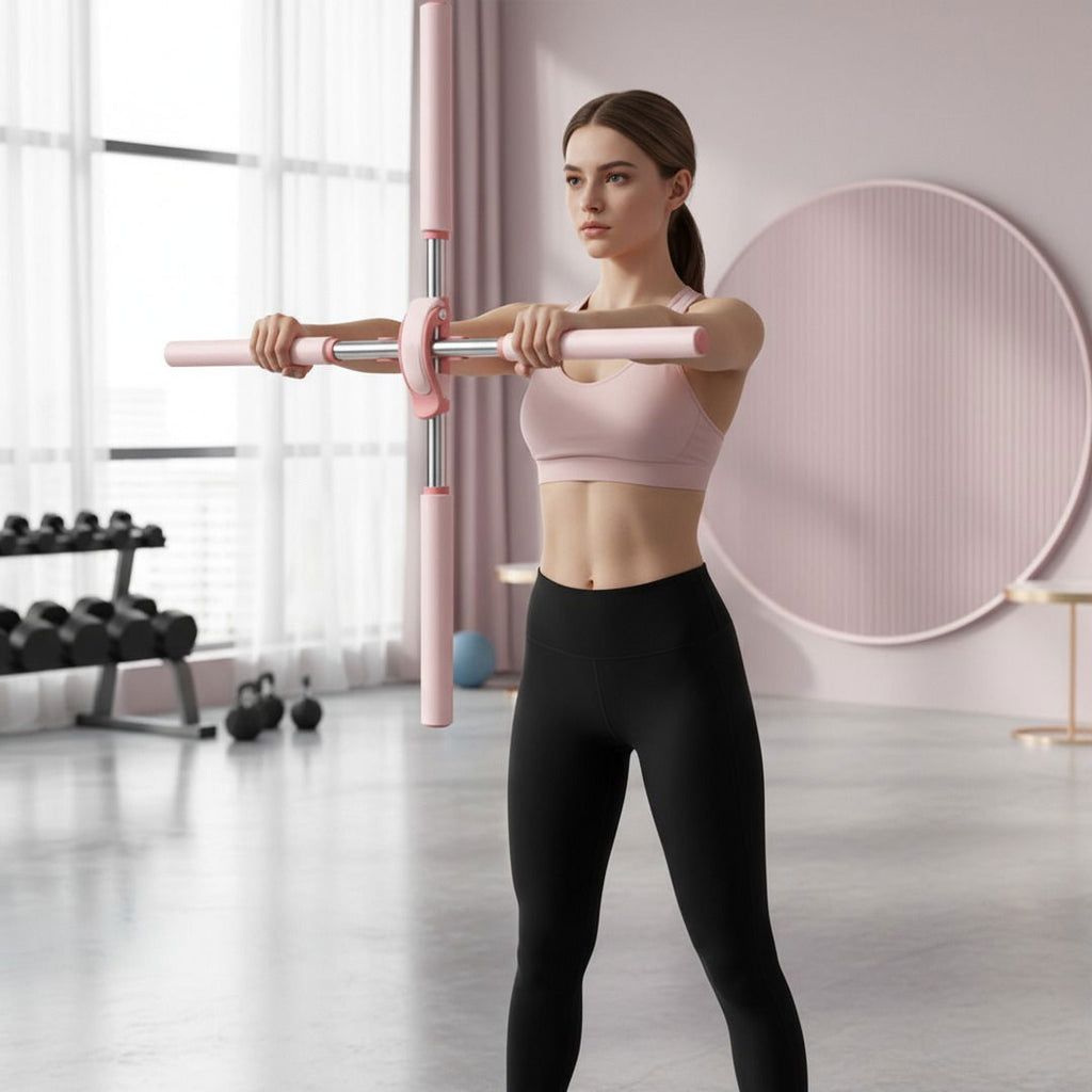 Bară de stretching pentru yoga, reglabilă pe trei lungimi, pentru spate și postură | Fioriscas