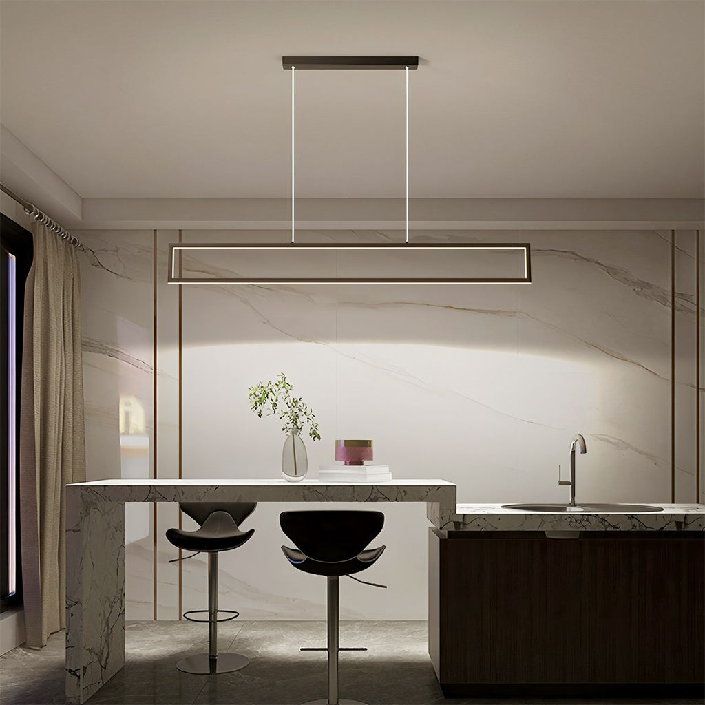 NoirLumen Matte Black Chandelier With Adjustable Height For Dining Rooms And Entryways