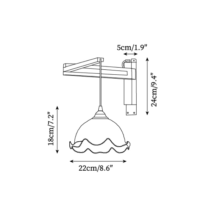 Geyla Rustieke Houten Wandlamp | Fioriscas