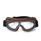 Rideredge Vintage Leather Motorcycle Glasses, Windproof Frame