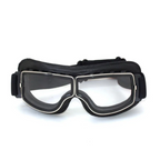 Rideredge Vintage Leather Motorcycle Glasses, Windproof Frame