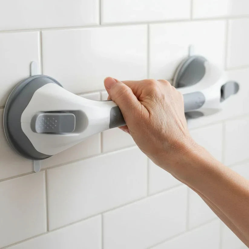 Secure Suction Shower Grab Bar for Safe Bathroom Support | Fioriscas