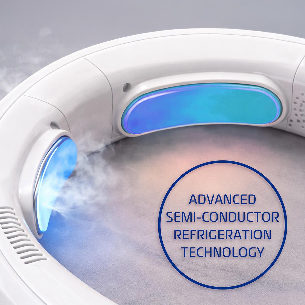 Nekventilator met verwarming en verkoeling, ThermoFlow draagbaar model met 3 zones