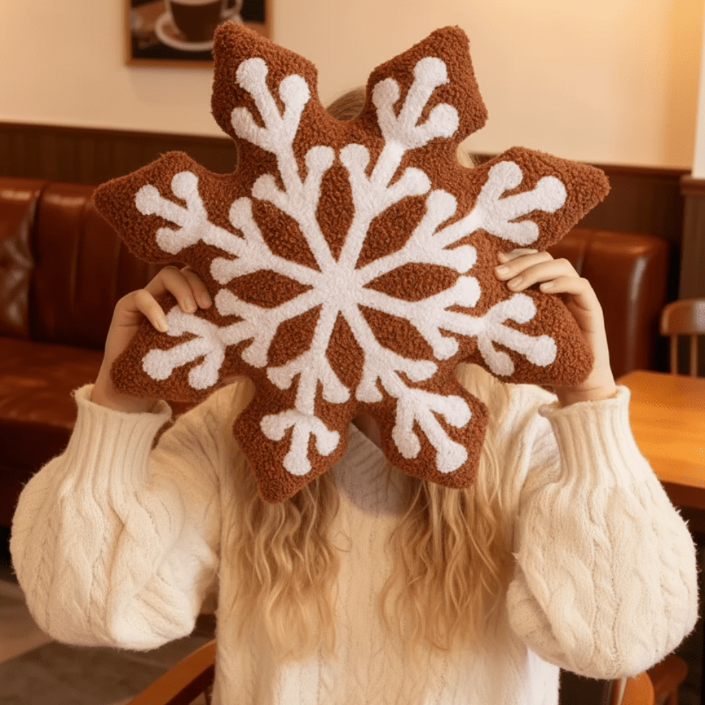 Soft Winter Snowflake Pillow for Christmas-Inspired Home Decor - Fioriscas
