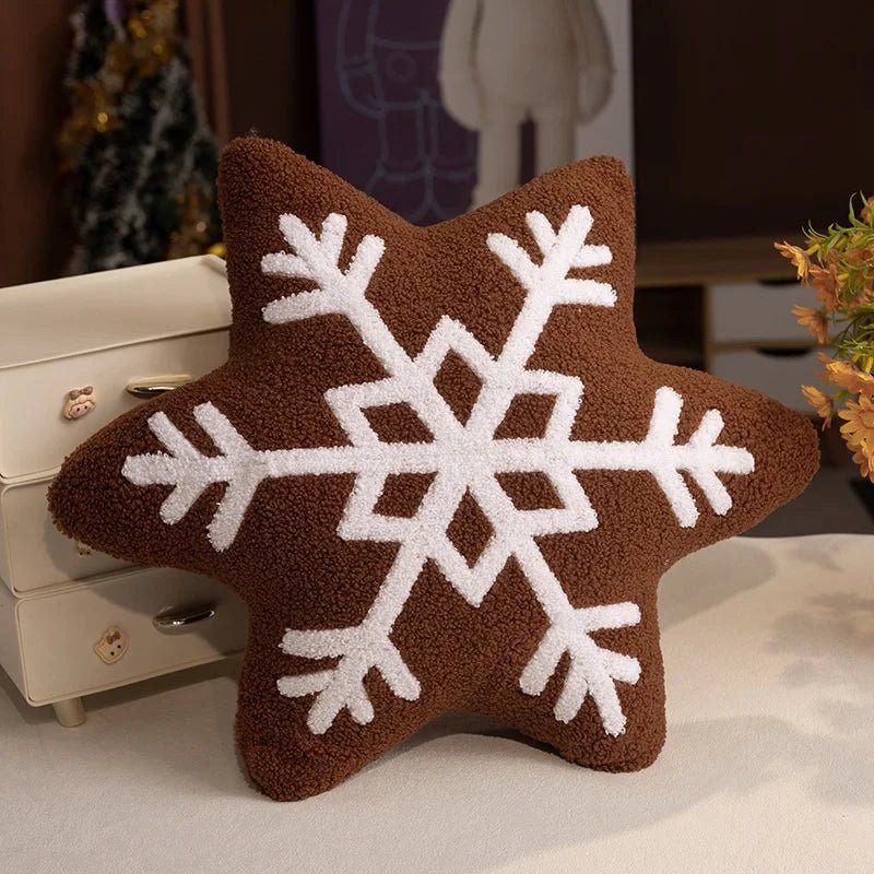 Soft Winter Snowflake Pillow for Christmas-Inspired Home Decor - Fioriscas