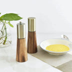 Set elegante di macinapepe e saliera in legno - Fioriscas