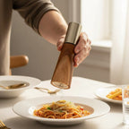 Set elegante di macinapepe e saliera in legno - Fioriscas