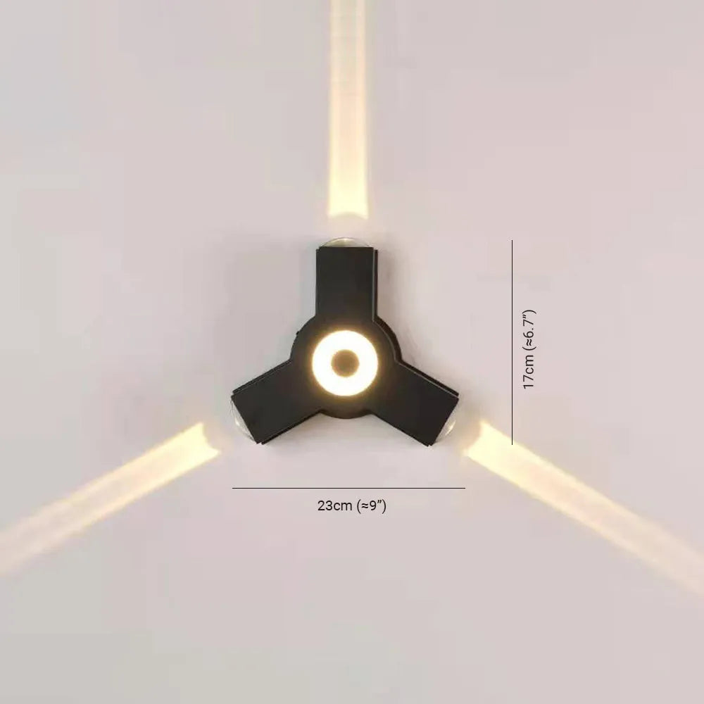 Ovelo Modern Waterproof Minimalist Cross Outdoor Wall Light Garden/Corridor | Fioriscas