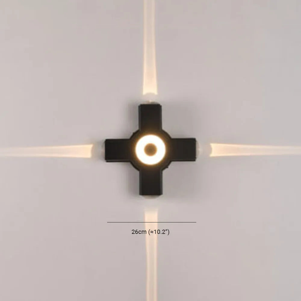 Ovelo Modern Waterproof Minimalist Cross Outdoor Wall Light Garden/Corridor | Fioriscas