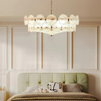 HaloSphere Stainless Steel And Glass Discs Chandelier