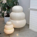 LumiWashi Aura 25N állólámpa kézzel készített kerek washi papír lámpás fény  
