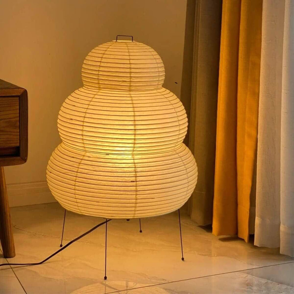 LumiWashi Aura 25N állólámpa kézzel készített kerek washi papír lámpás fény  
