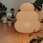 LumiWashi Aura 25N állólámpa kézzel készített kerek washi papír lámpás fény  