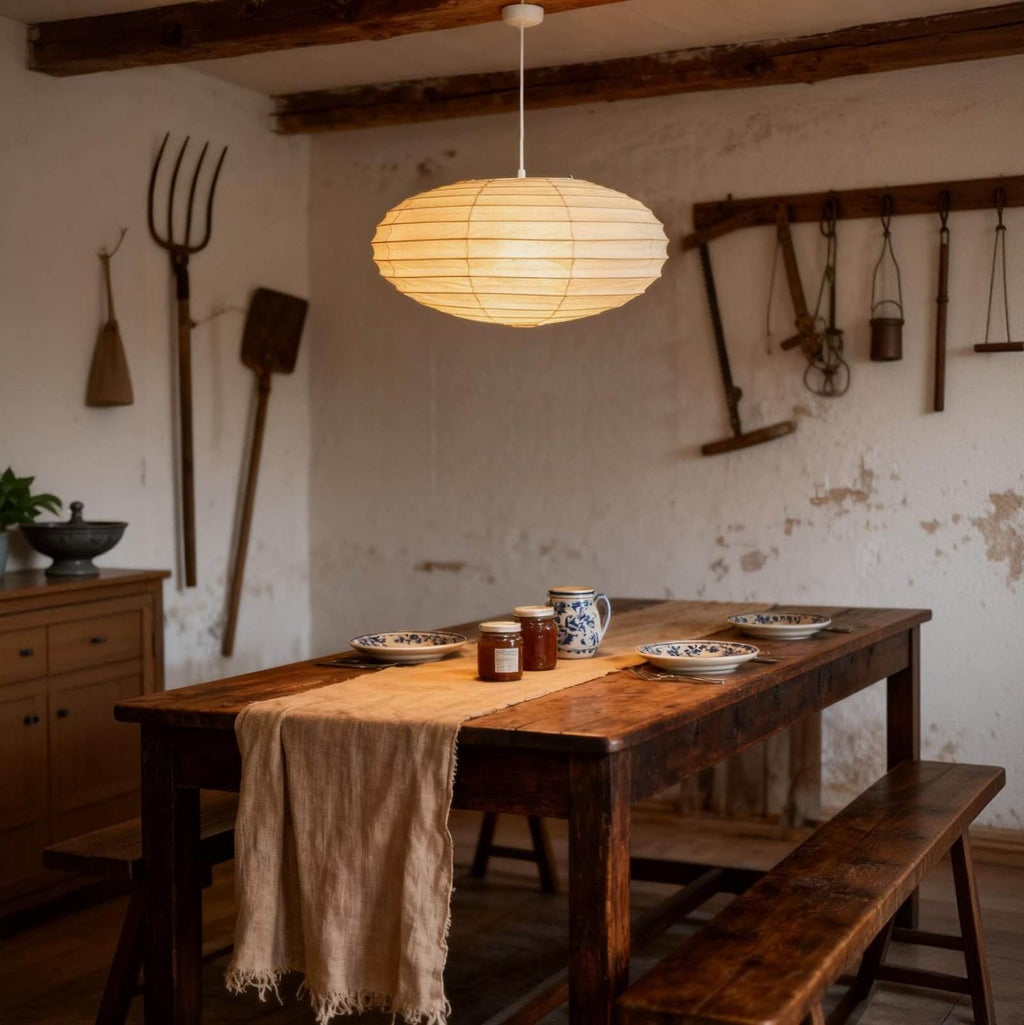 LumenLeaf EN série ručně vyráběné závěsné světlo z washi papíru