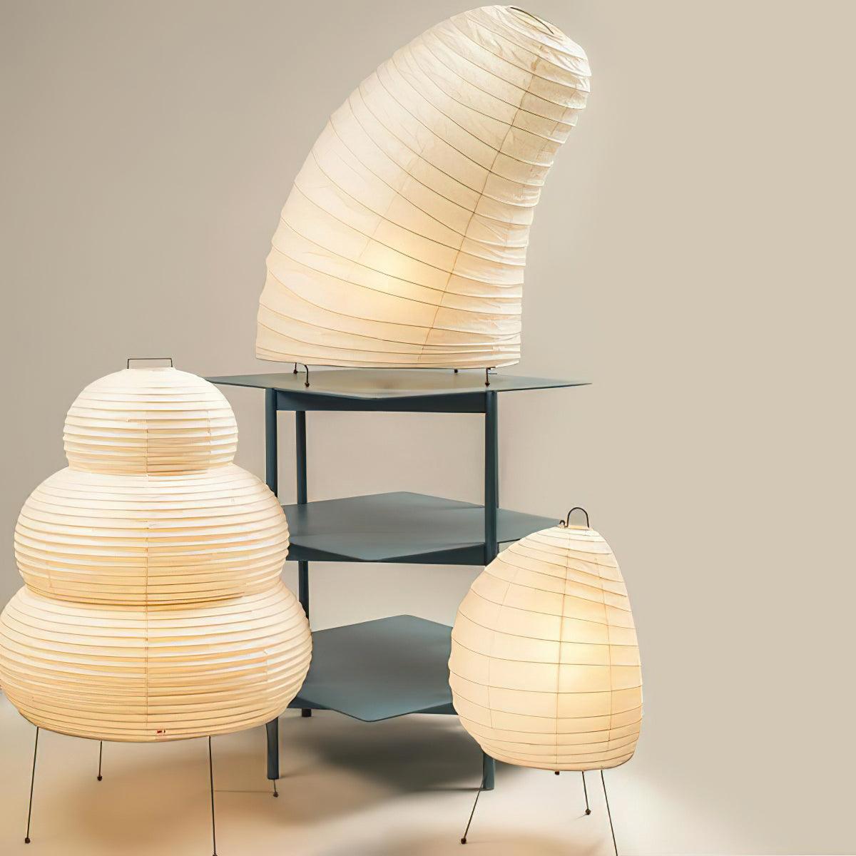 Shiori Glow Handmade Mulberry Paper Table Lamp Inspired By Japanese Lanterns