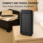 Power bank solare impermeabile da 10000mAh con doppia USB - Fioriscas
