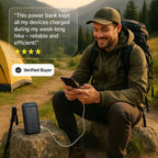 Power bank solare impermeabile da 10000mAh con doppia USB - Fioriscas